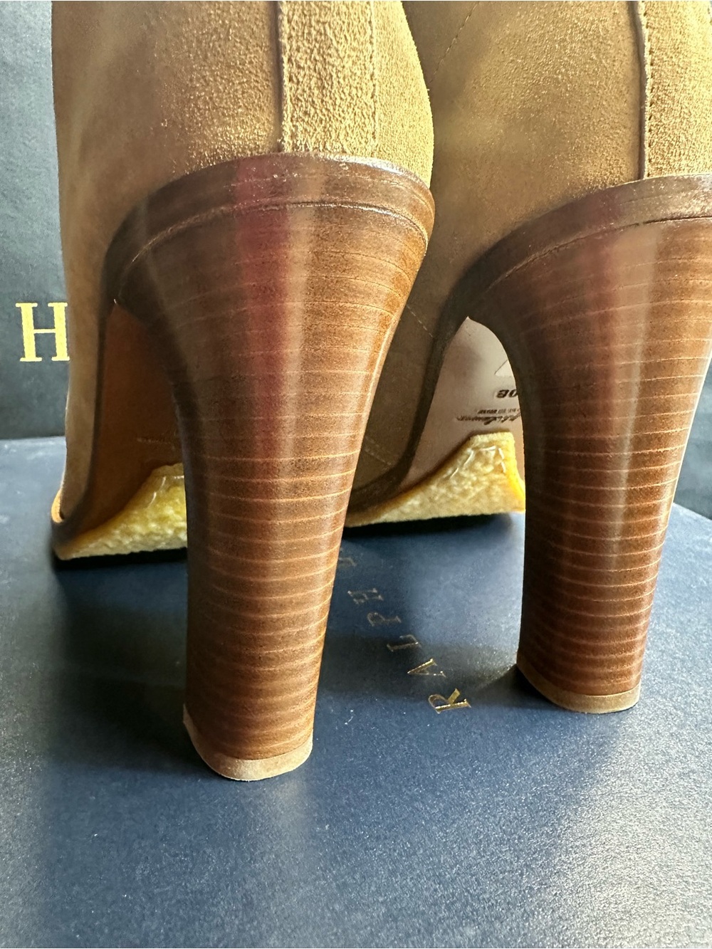 Ralph Lauren Collection Jaylen Greige Calf-Suede Bootie 40B EU/10B US NIB - Picture 6 of 16